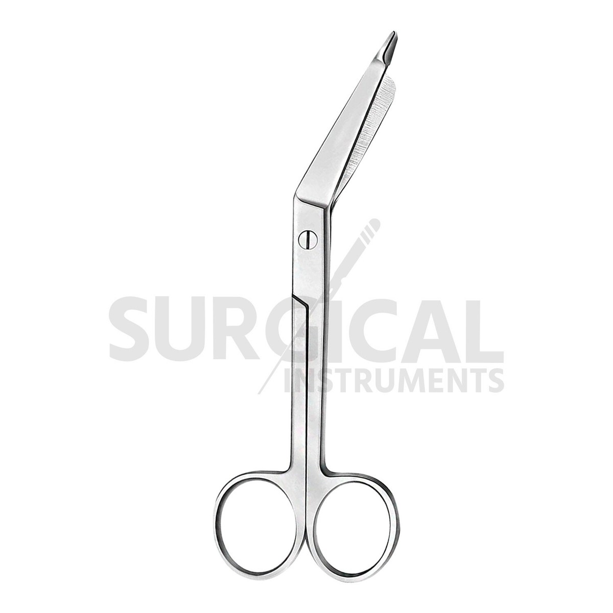Tessera Lazio Forbici Da Bendaggio Lister Curve Per Primo Soccorso - Grado Chirurgico Tedesco, Lame Smusse Forbici Curve Punte Arrotondate