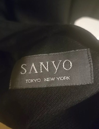 Sanyo NY Trench Coat Men’s Sz L Silk Wool Blend Removable Warmer Black Japan - Picture 6 of 7