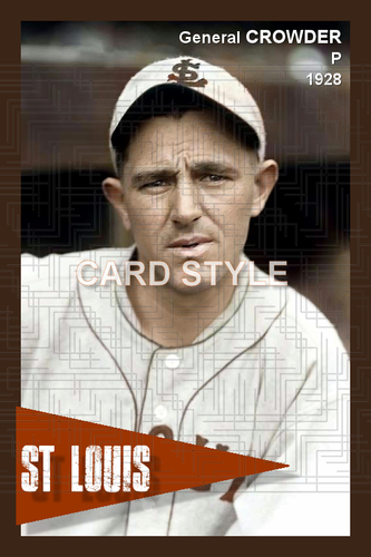 General Crowder - 1928 St. Louis Browns - choose a size - colorized print - Picture 2 of 3