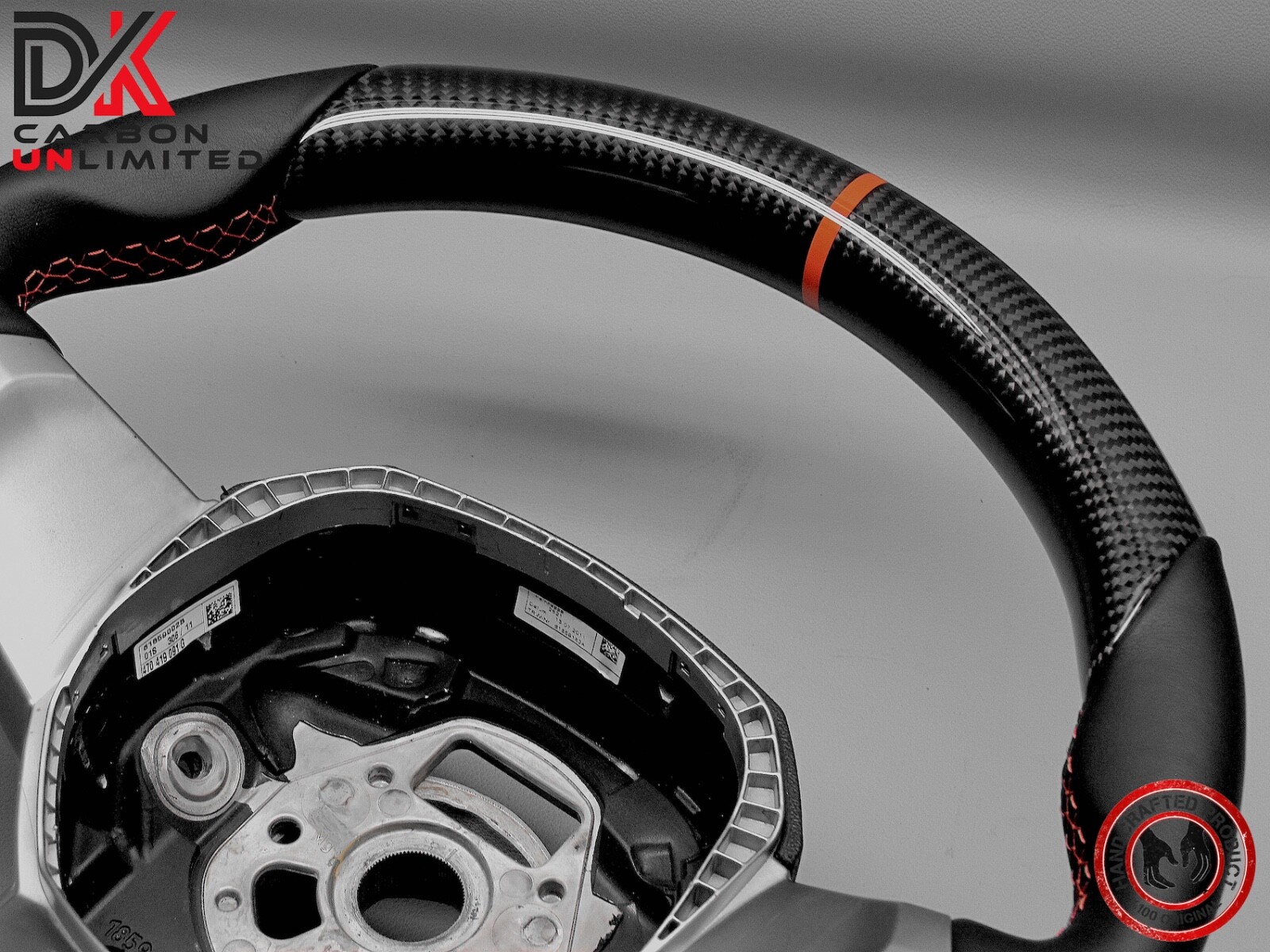Lamborghini Aventador LP700 SVJ63 Sian Napa Orange Ring Carbon Steering Wheel v4