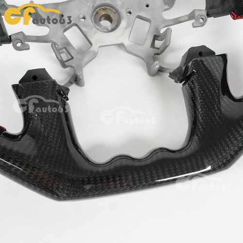 Real Carbon Fiber Leather Steering Wheel Fit Nissan Patrol Y62 TITAN 12-18 - Picture 8 of 8