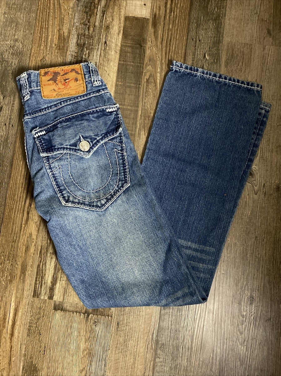 True Religion Jeans Bobby Super T Denim Size 30 X 33 Distressed | eBay