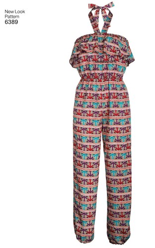 NEW LOOK 6389 GIRLS' JUMPSUIT ROMPER & DRESSES Easy Sewing pattern Ages 8 - 16 - Picture 4 of 6