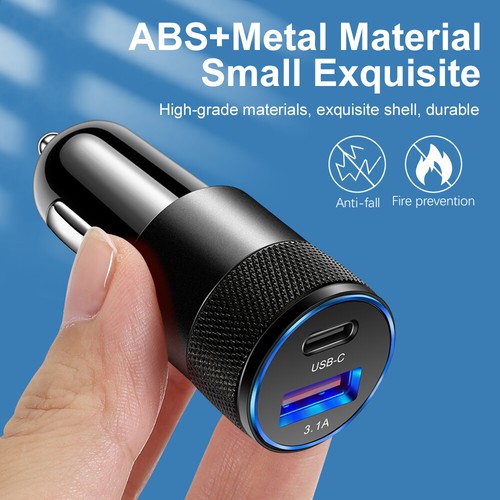 2 Port PD USB-C Fast Charging Car Charger Adapter For iPhone 14 13 12 11 Samsung - Picture 5 of 24