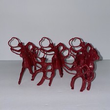 Tim-Mee Western Horse with Saddle. Series 4 1957-1975. Maroon Plastic 60mm