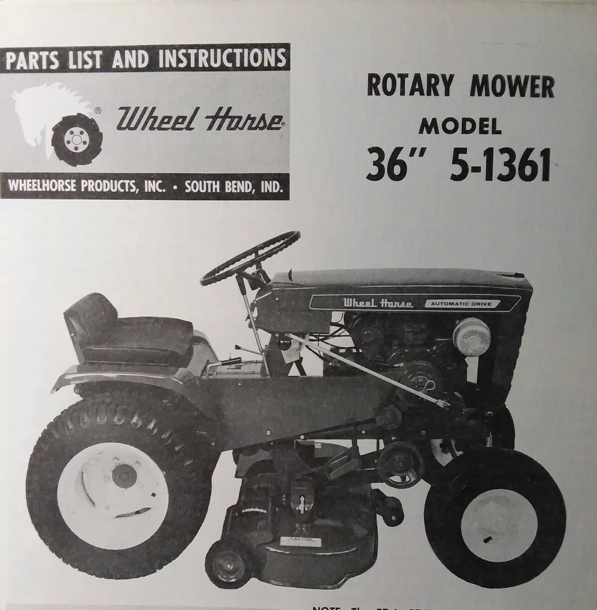 Wheel horse cheap garden tractor