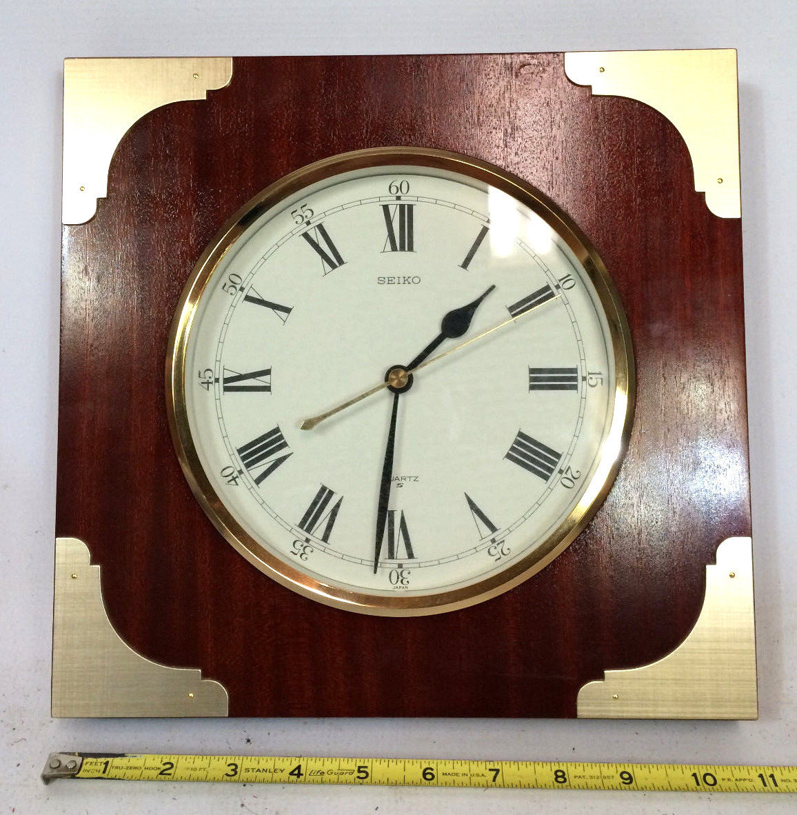 Talking Vintage 70s 80s Seiko Wood Gold Hollywood Regency Mid