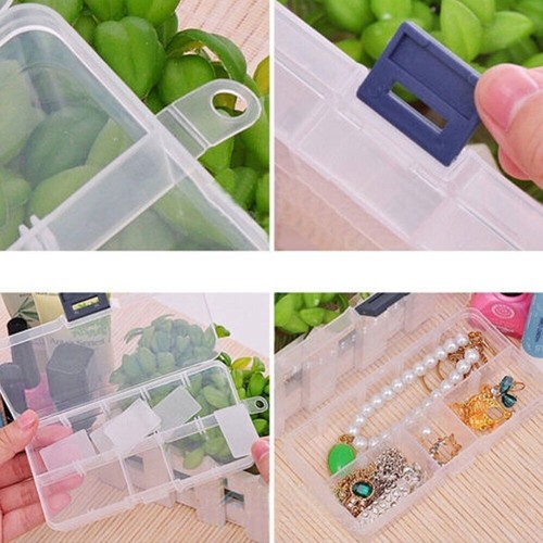 3x Plastic Adjustable Jewelry Divider Box Beads Organizer Case Storage Container - Picture 10 of 40
