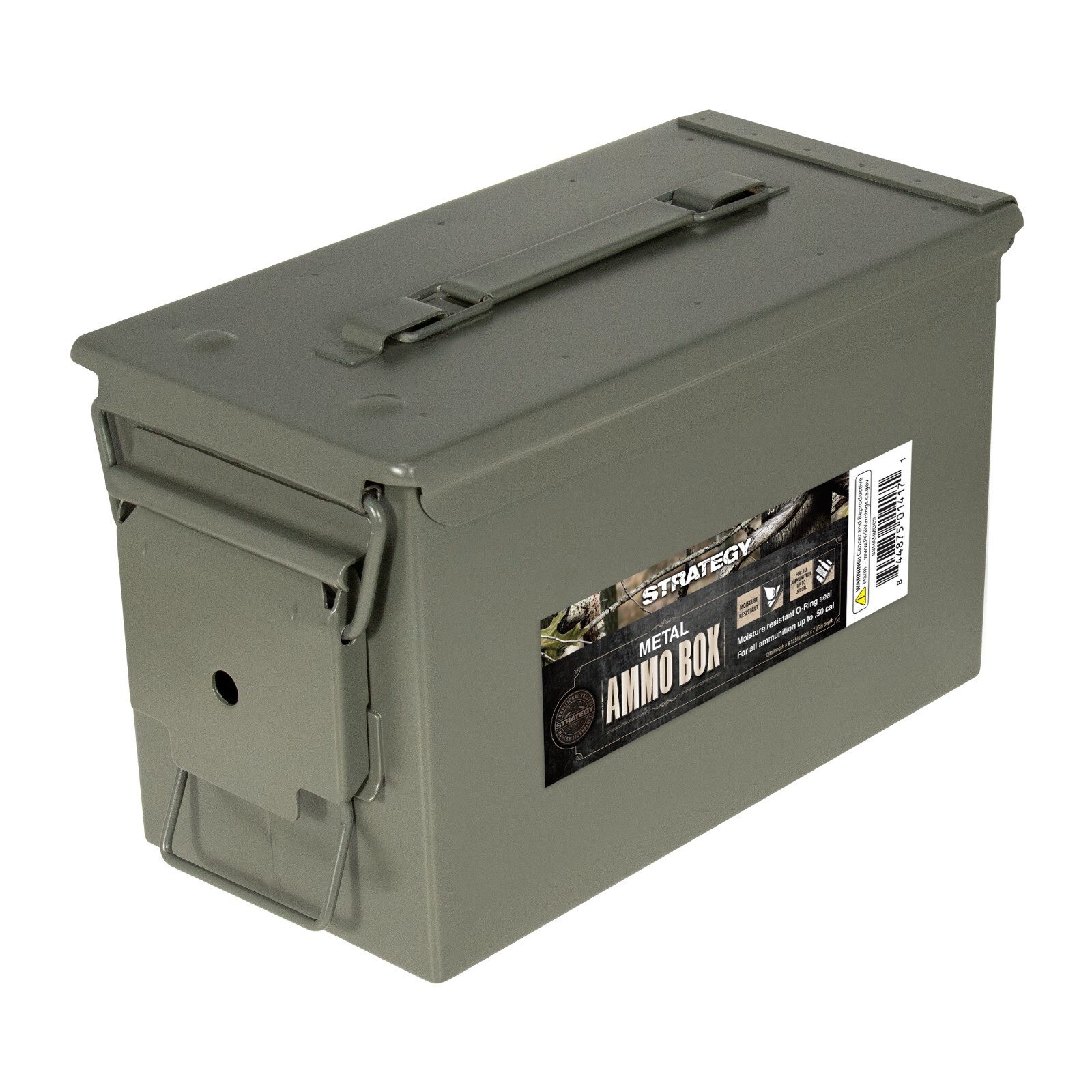 Strategy 50 Caliber Metal Ammo Storage Box 12 in. x 6.125 in. x 7.25 in. OD NEW