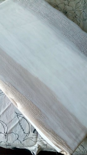 Barrington 108-Inch Window Curtain Panel in Sheer Burnout Stripes Tan Taupe Gray - Picture 3 of 8