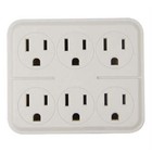 2 Pack White 6 Outlet Wall Outlet Adapters Multi Plug Power Splitters Electrical