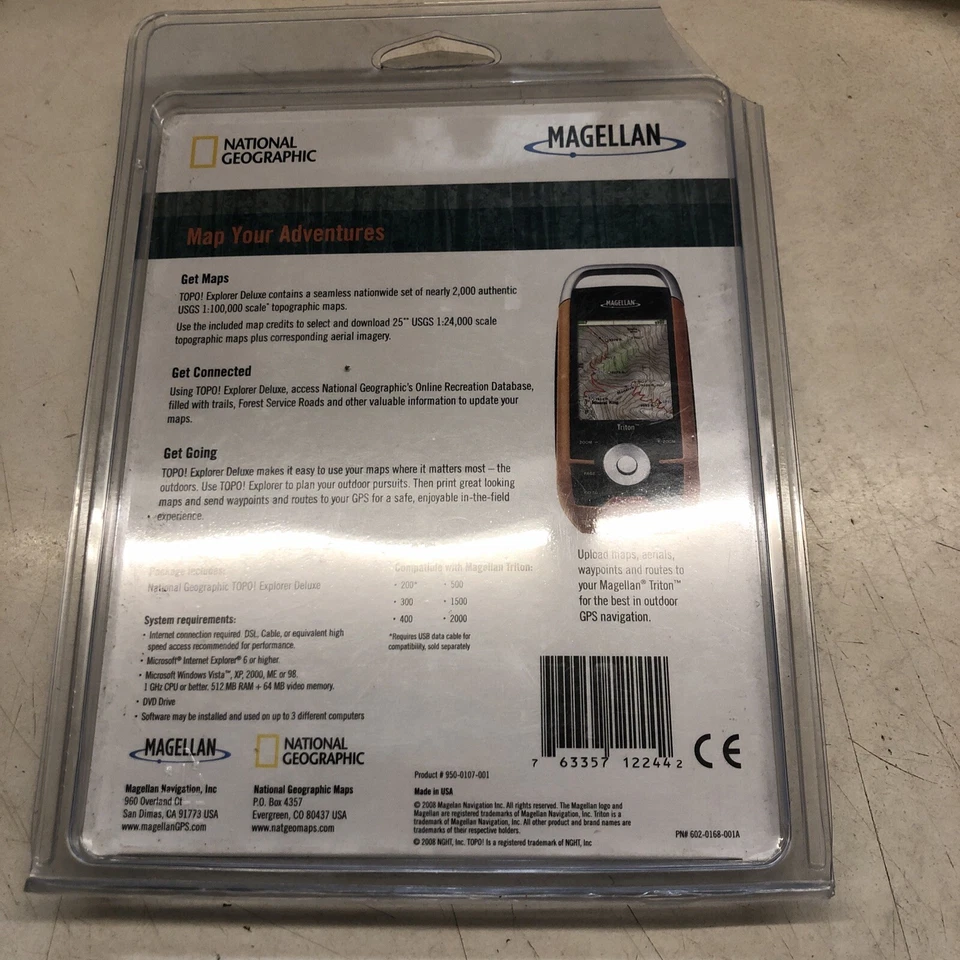 Magellan Topo Explorer Deluxe Maps Software National Geographic Sealed - Image 2 of 4