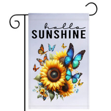 Sunflower Garden Flag 12x18 Inch Polyester Welcome Spring Summer Yard Decor