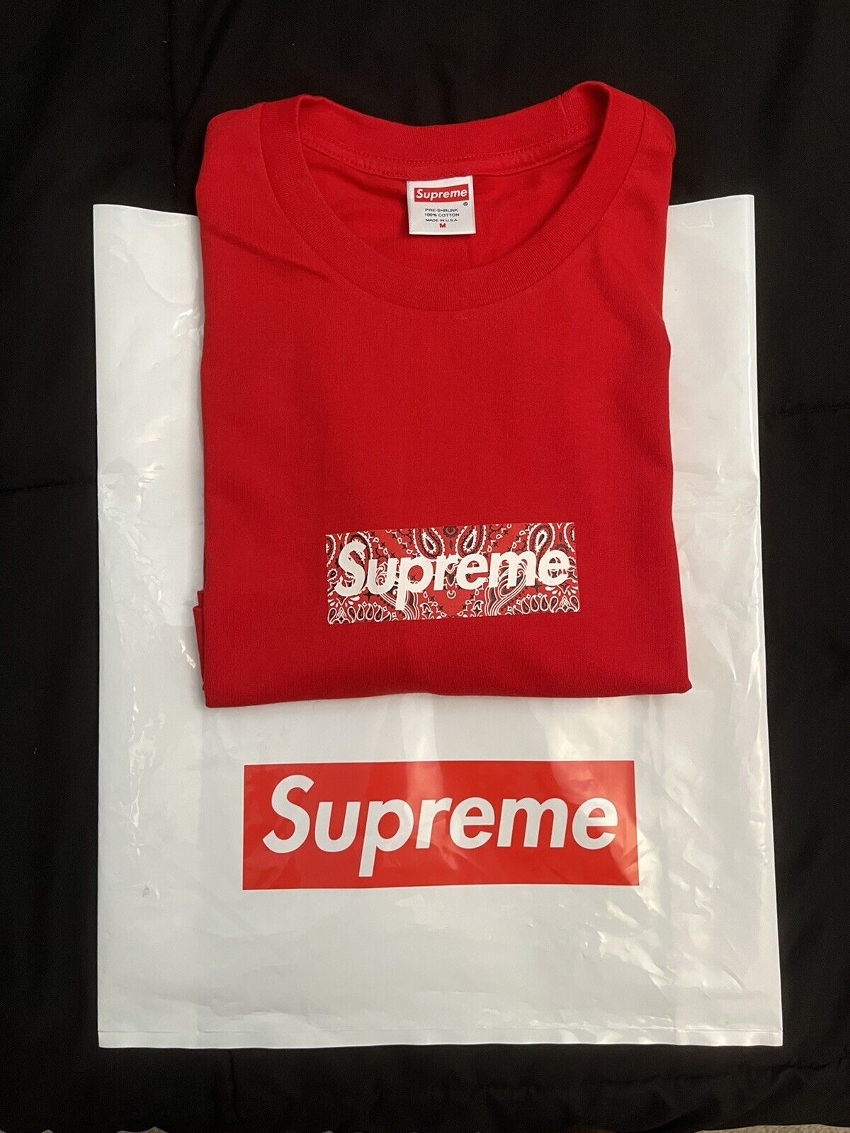 Supreme bandana box logo tee - red size M