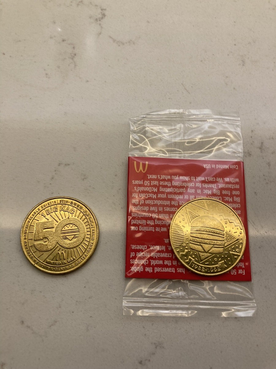 McDonalds Big Mac 50th Anniversary 1 Coin Sealed 1 Open | eBay