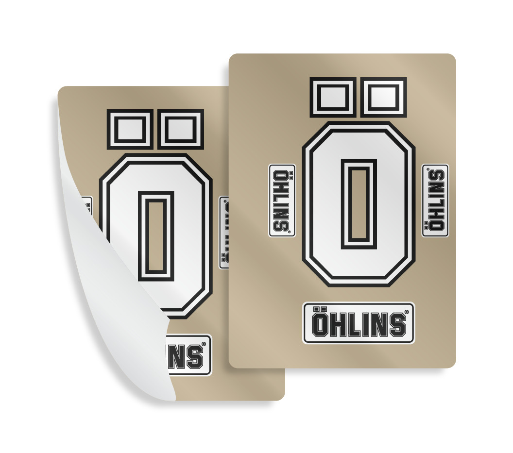 Ohlins Fork Stickers Suspension Decals Set (9x6.5)