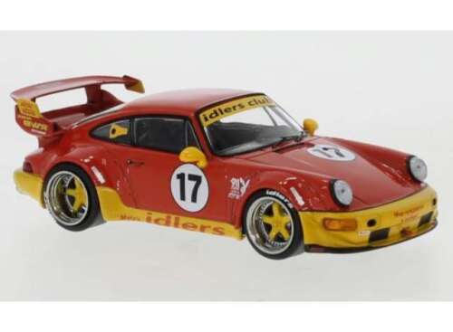 Ixo 2018 Porsche 911 964 RWB Idlers No 17 Red and Yellow 1:43 MOC317