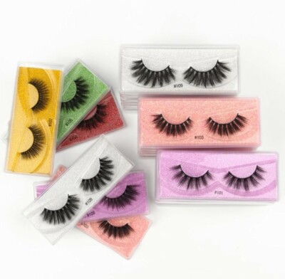 Mink Eyelashes 10 pcs 3d Mink Lashes Natural false Eyelashes messy fake
