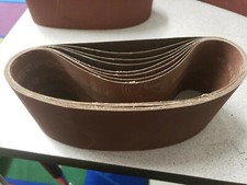 (FB3) 8pcs, Deerfos, 4"x24", 120 Grit, Sanding Belt, Aluminum Oxide