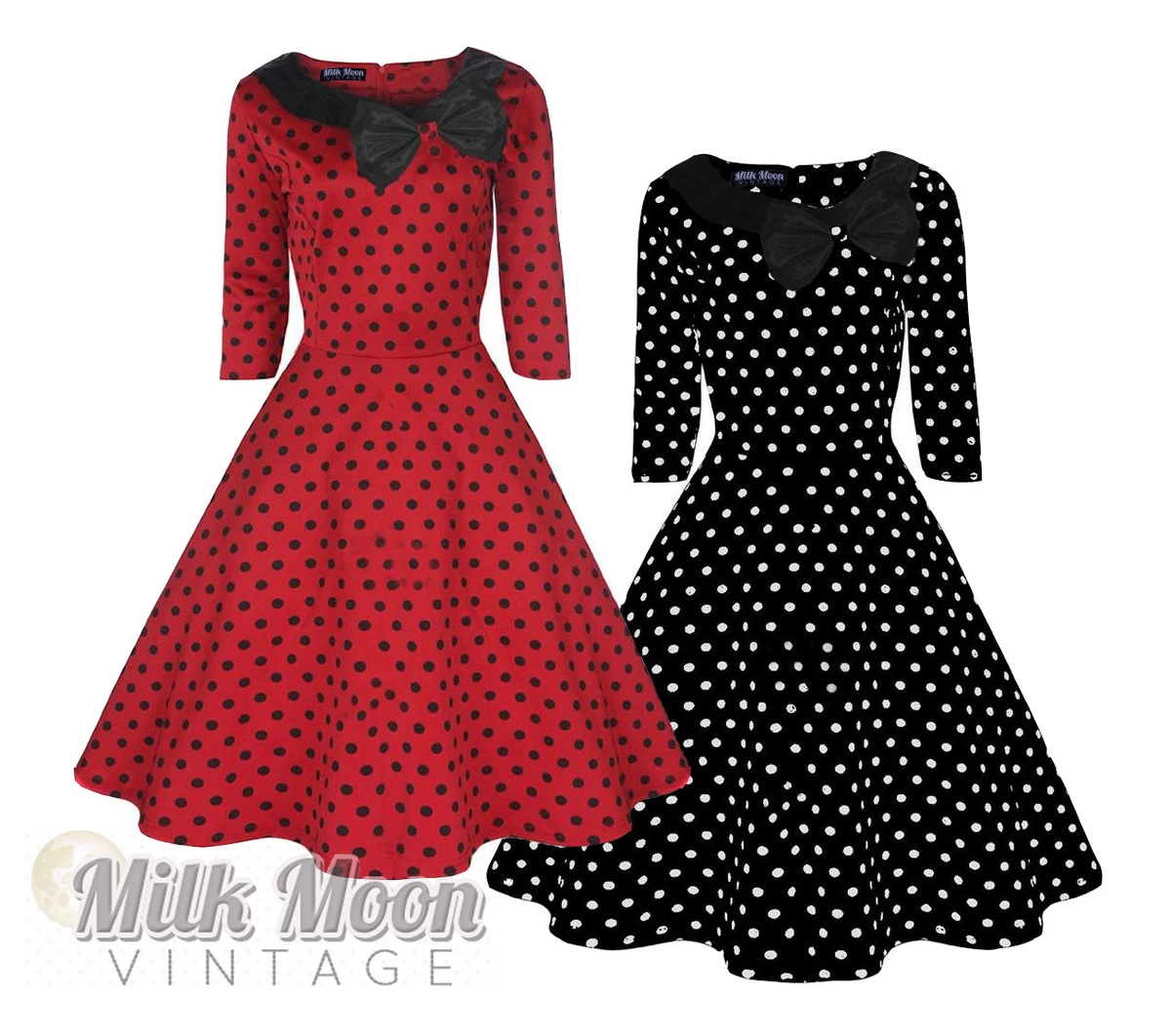 Red and black vintage best sale dress