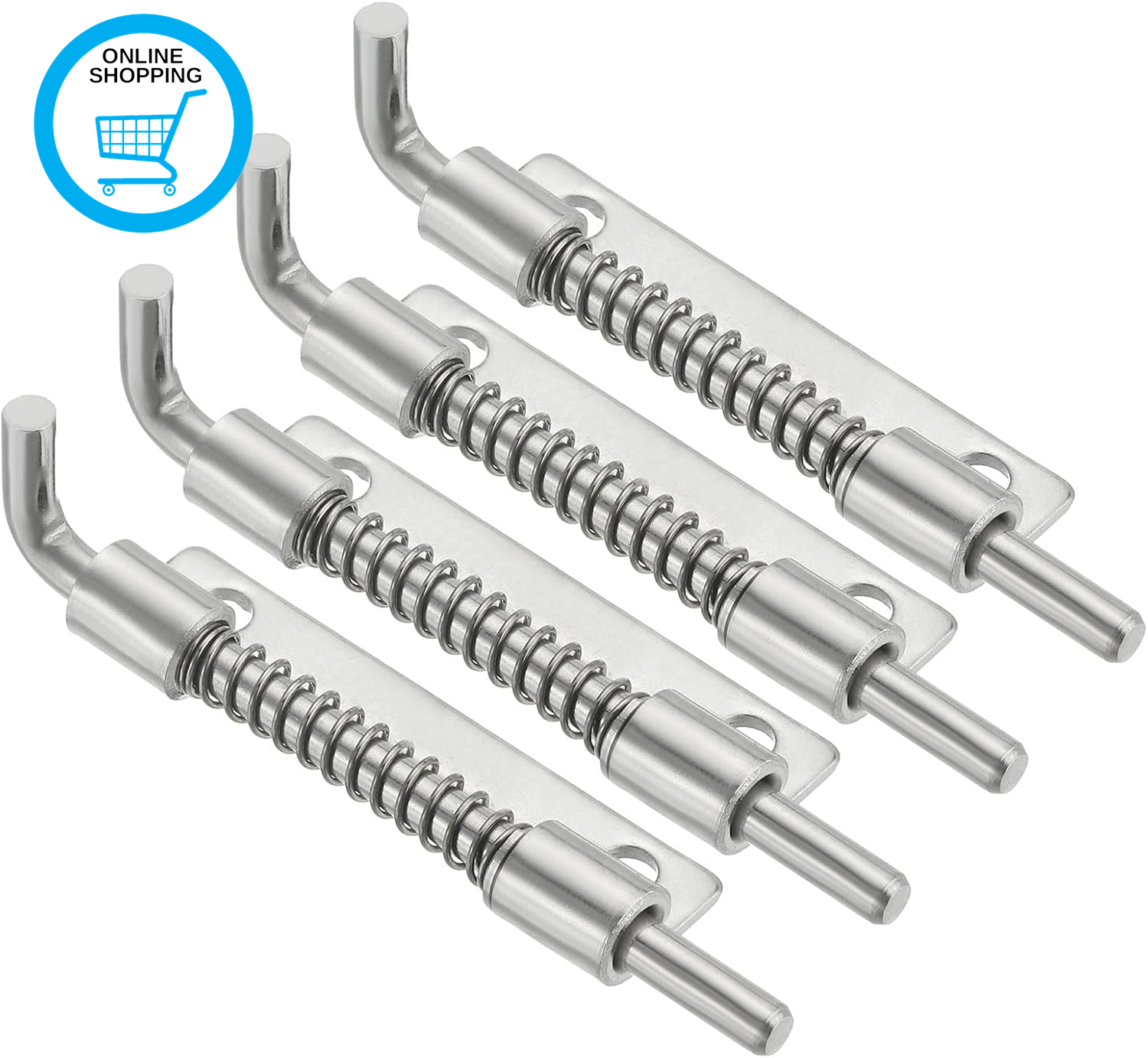 Spring Loaded Latch Pin 3.35 X 0.69 Inches, Right Spring Loaded Barrel Bolt for
