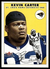 Kevin Carter 2000 Fleer Tradition #29 Rams NFL READ FREE SHIPPING AutographDen