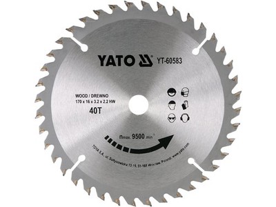 Yato Kreissägeblatt HM-bestückt 170X40X16 YT-60583