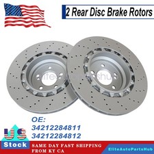 2PCS Pair Rear Drilled Ventilated Disc Brake Rotors For BMW F80 F82 F83 F87
