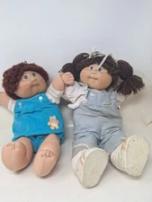 Vintage Cabbage Patch Kids Doll Lot Brown Hair Blue Eyes TLC