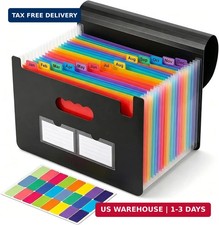 Accordion File Organizer 13 Pockets Expanding File Folder Portable Monthly Bill