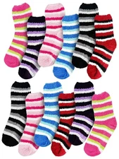 Fuzzy Socks 12 Pairs Fluffy Cozy Soft Womens Girls Plush Warm Sleep House Socks