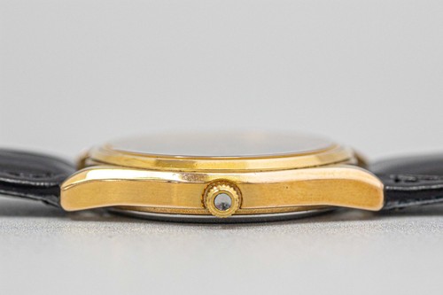 *NEAR MINT* Vintage OMEGA Seamaster Cal.1342 Quartz Push Crown Gold × Black Mens - Picture 7 of 16