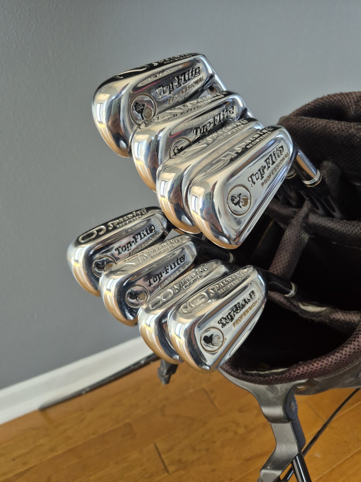 Spalding Top Flight Professional Irons "Bird On Ball" Set Of