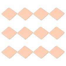 12 Pcs Heatsink Copper Pad Shim IC Chipset GPU Thermal Heatsink 20x20x0.8mm 