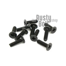 M2 x 7mm, Phillips Wafer Flat Head Screws, Black, Computer, Laptop, Machine