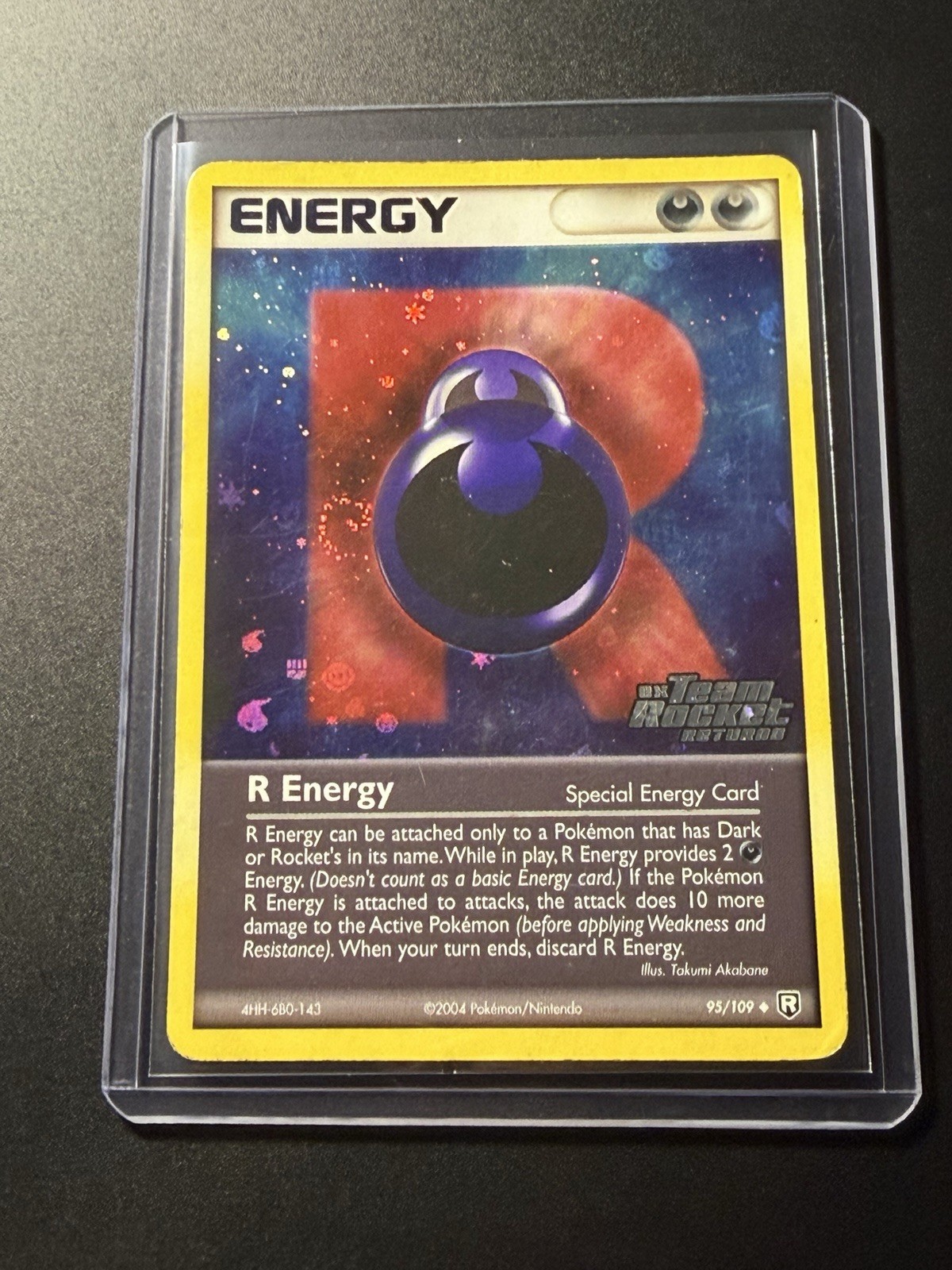 Pokemon TCG R Energy 95/109 Team Rocket Returns Pokemon Reverse Holo STAMPED MP