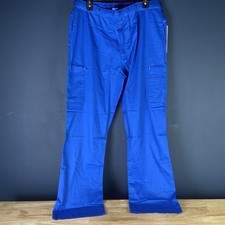 Med Couture Cargo Pocket Scrub Pants Mens L EZ Flex 8702 NWT Blue