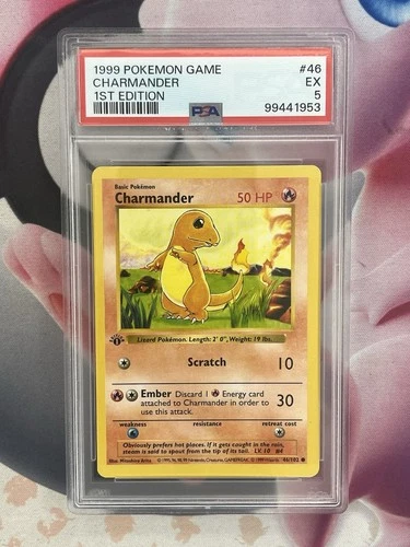 Charmander 1st Edition Base Set Pokemon PSA 5