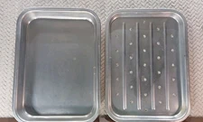 Vintage 14"x10"x2" Enterprise Aluminum Roaster Broiler Pan