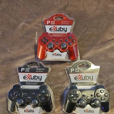 Wireless Bluetooth Controller Gamepad for PS3 - 3 Pack - 2 Black - 1 Red