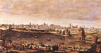 Velazquez_Blick_von_Zaragoza A1-A4 Poster Kunst Gemälde Meister Fine Classic Wand De