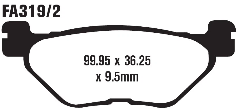 Standard Organic Rear Brake Pads EBC FA319/2 Yamaha - Image 3 of 3