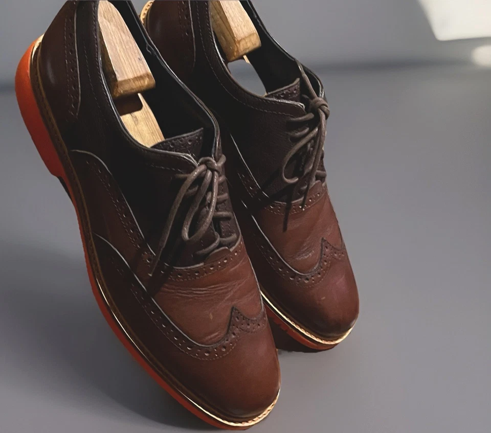 Zapatos Oxford Cole Haan Great Jones Marrón Naranja Punta de Ala Hombre (Talla: 10.5) C11235 Foto 4 de 4