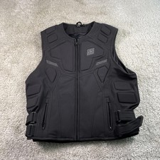 Speed And Strength Vest Mens Large Black Armored Critical Mass Motorcycle Riding