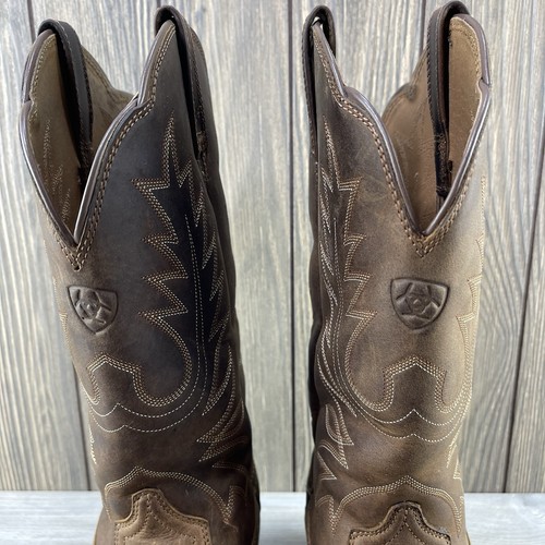 Ariat Ladies Heritage Western R Toe Boot Brown Leather 10001021 (15725) Size 8.5 - Picture 5 of 17