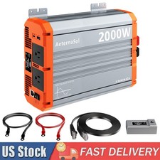 2000W Pure Sine Wave Inverter Power Inverter 12V to 110V 120V Converter for Car