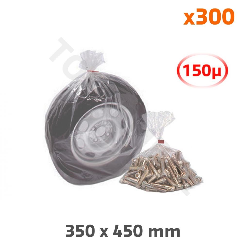 Sachet plastique ultra résistant 150 microns format 35x45cm grand sac emballage
