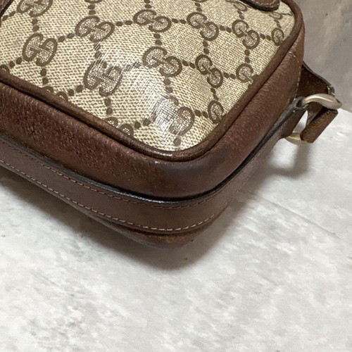 GUCCI Vintage GG Supreme Shoulder Bag PVC Brown Sherry Line Crossbody - Picture 6 of 16