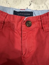 Tommy Hilfiger Boys Chino Shorts Coral Cotton Casual Flat Front Pockets