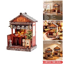 Book Nook Kit DIY Miniature House Japanese Shop Wooden 3D Puzzle Adult Craft